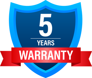 5 Years warranty. Support service