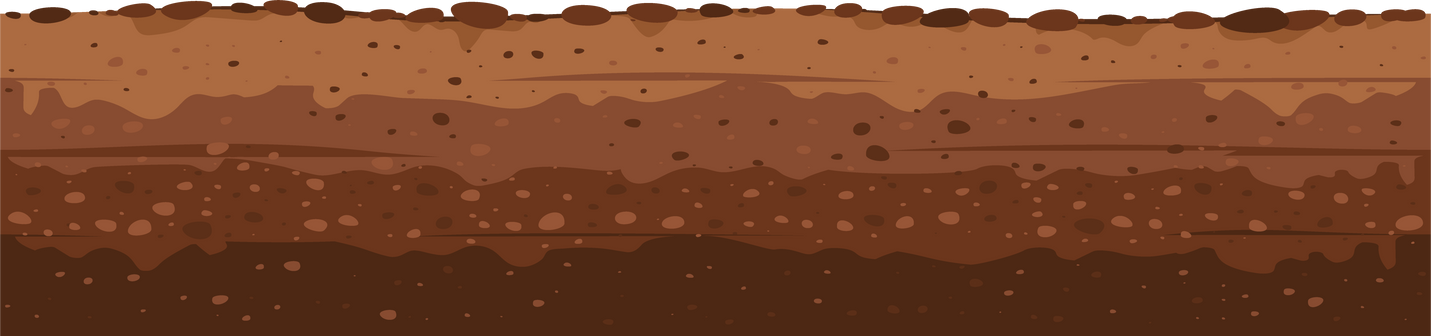 Soil ground and underground layers, earth texture